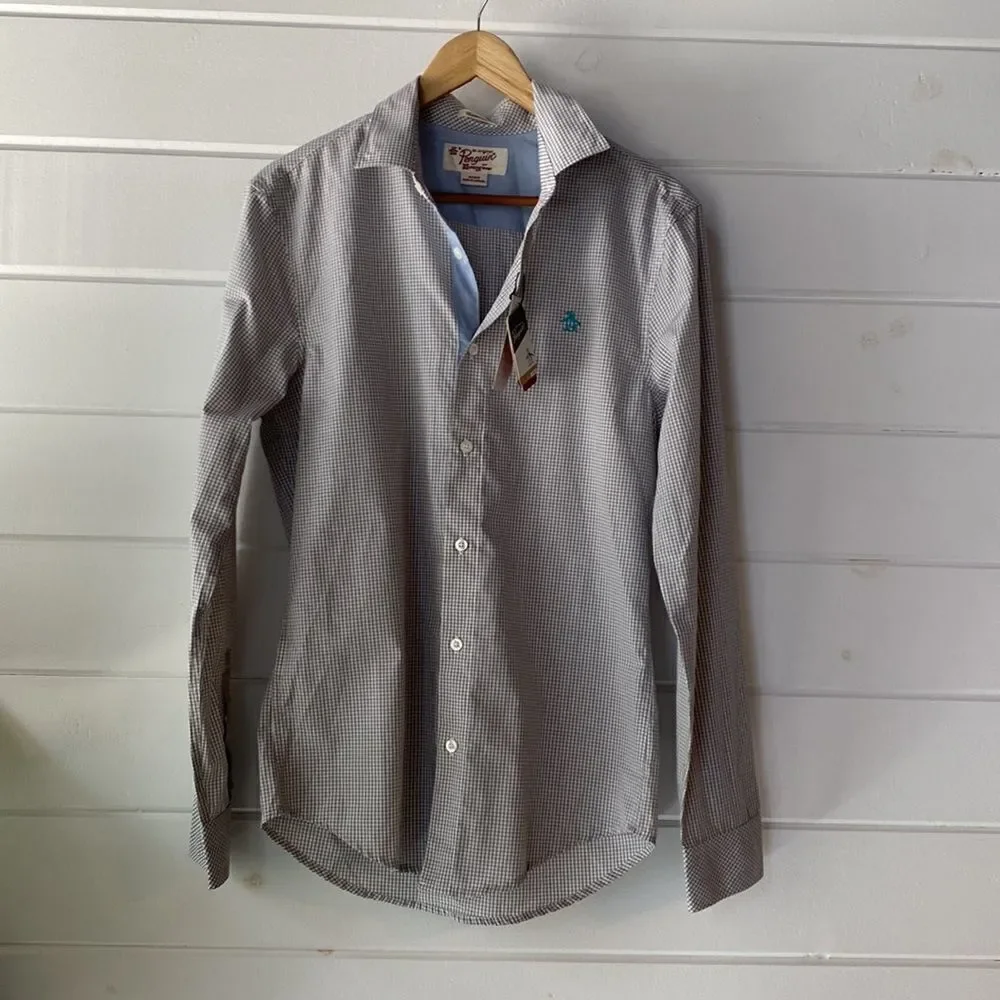 NWT Original Penguin Gingham Button Down shirt  - Picture 12 of 12